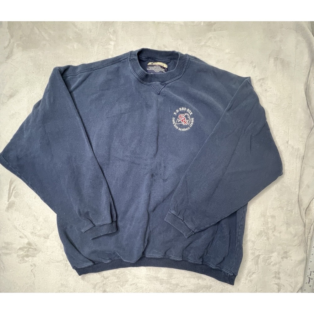 Champion Men's‎ Blue Red Sox XXL Crew Neck Sweatshirt Long Sleeve
